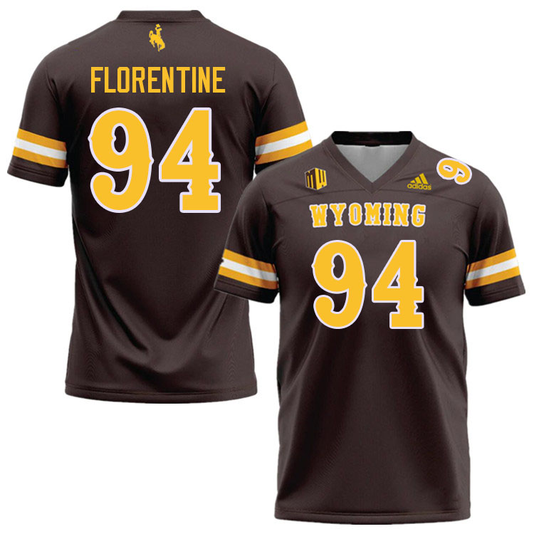 Wyoming Cowboys #94 Ben Florentine College Football Jerseys,Uniforms-Brown